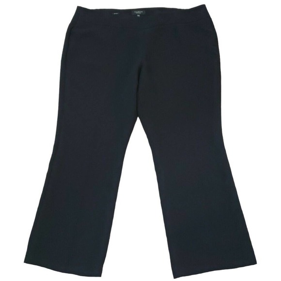 Talbots ~Woman Plus Size 20WP~Black Cropped Dress Pants High Rise Pockets Career - Picture 1 of 15